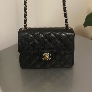 Chanel Caviar Mini Square Classic Flap